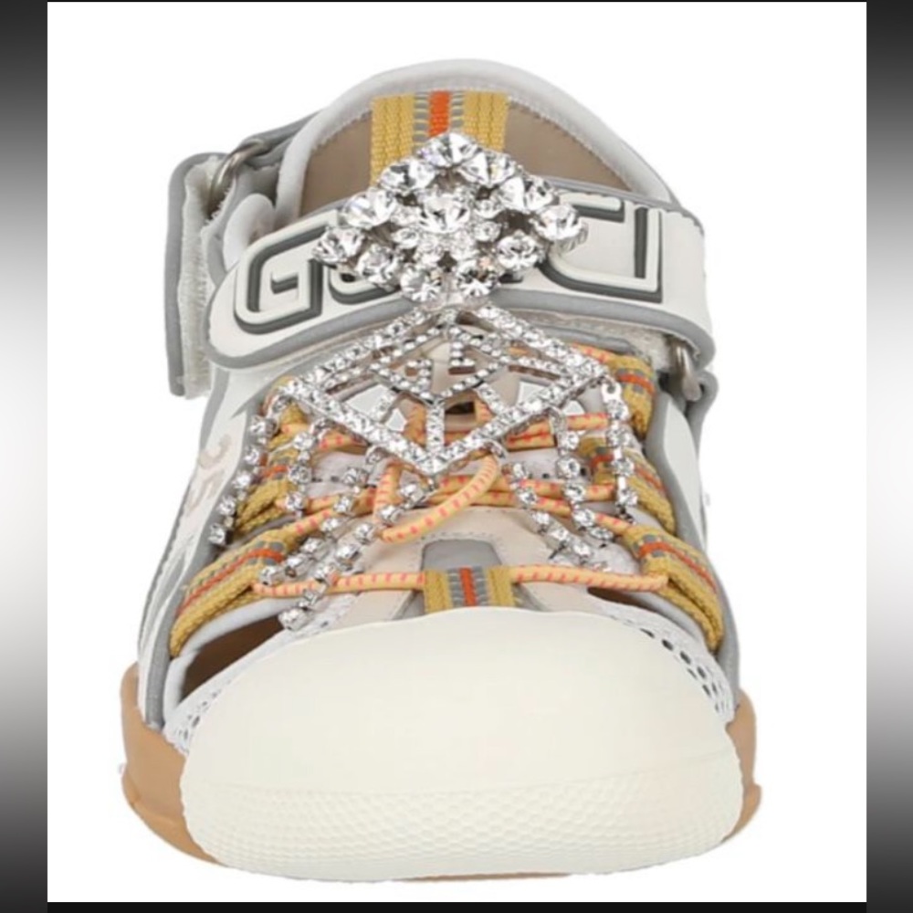 Gucci Mesh Fabric Tinsel Sport Sandals